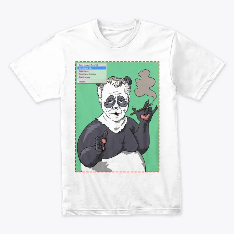 Roger Horton Smoking Panda NFTee